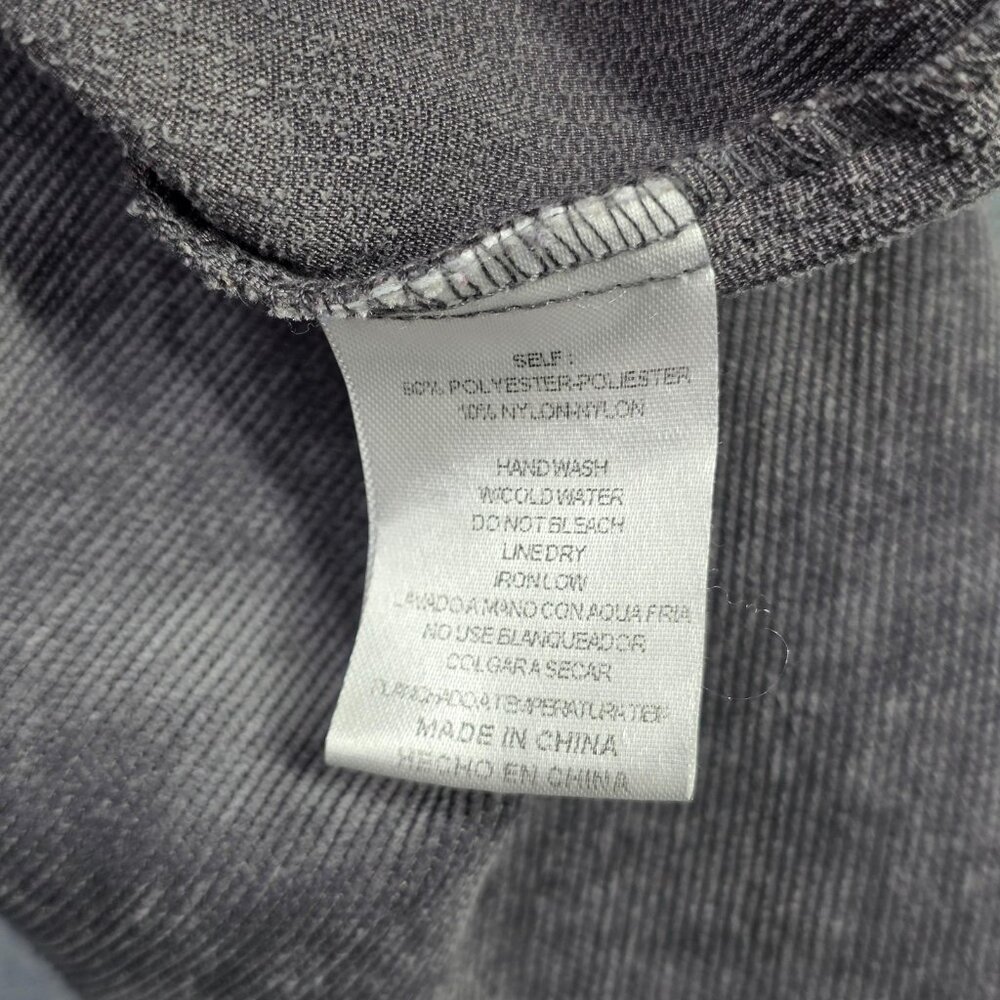 LILYMAES Shirt Womens Large Gray Corduroy Babydoll Peplum Snap Front Top Western - Picture 10 of 11